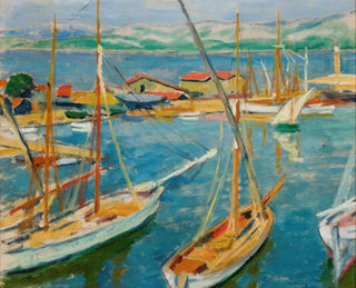 Port de Saint-Tropez - Józef Pankiewicz — näkymä teoksesta