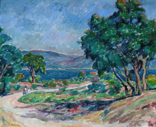 Route à Saint-Tropez - Józef Pankiewicz — näkymä teoksesta