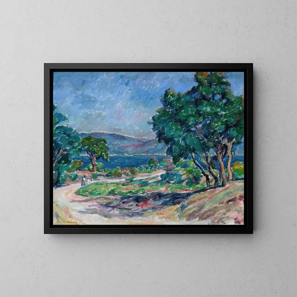 Route à Saint-Tropez - Józef Pankiewicz — kehystetty taideteos seinällä