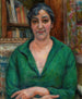 Portrait d'une femme portant un pull vert - Józef Pankiewicz — näkymä teoksesta