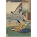 Maalauksen jäljennös Kakinomoto no hitomaro - Utagawa Kuniyoshi