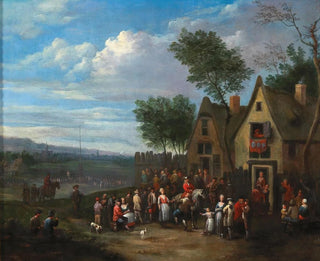 Karel Breydel - A landscape with peasants.webp