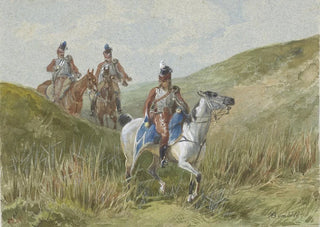 Karel Frederik Bombled - Drie Franse huzaren.webp