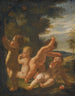 Quatre putti jouant dans un paysage - Karel Škréta — näkymä teoksesta