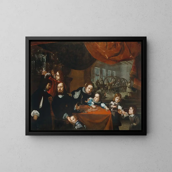 La famille du tailleur de pierres précieuses Dionysius Miseroni - Karel Škréta — kehystetty taideteos seinällä
