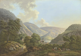 Karl Franz Kraul - Drfchen im Tal am Rhein.webp