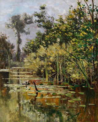 Karl Hagemeister - Altwasser mit Enten Herbst.webp