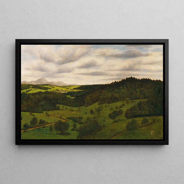Karl Haider - Oberbayrische Landschaft bei Schliersee mit dem Wendelstein.webp