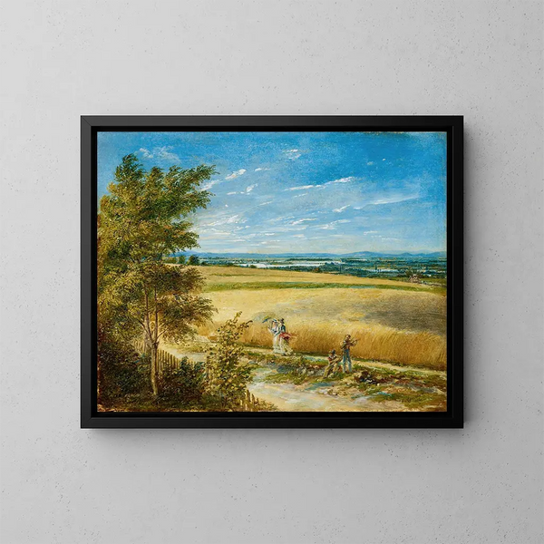 Le Danube avec l'ancienne pont du Reich - Karl Joseph Aloys Agricola — kehystetty taideteos seinällä