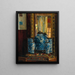 Nature morte avec un vase asiatique et un miroir - Karl Kahl — kehystetty taideteos seinällä