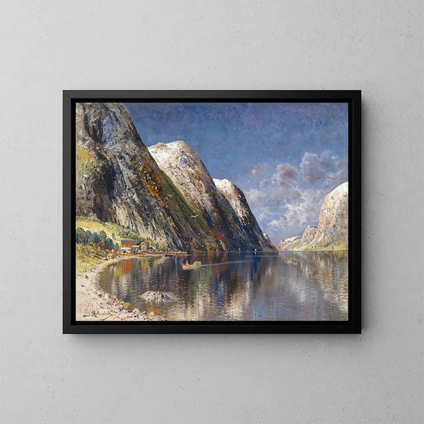 Fjord de Drontheim - Karl Kaufmann — kehystetty taideteos seinällä