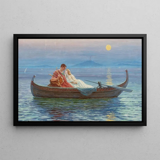Karl Liebscher - An Amorous Couple In Moonlight.webp