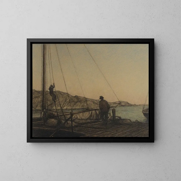 Le Quai - Karl Nordström — kehystetty taideteos seinällä