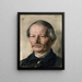 Portrait du poète Gustav Freytag - Karl Stauffer-Bern — kehystetty taideteos seinällä