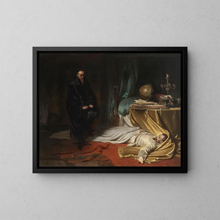 Karl Theodor von Piloty - Seni vor der Leiche Wallensteins.webp
