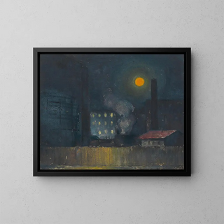 Karl Wiener - Gaswerk im Mondlicht.webp