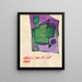 Composition en vert et violet - Karl Wiener — kehystetty taideteos seinällä