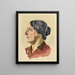 Portrait de femme - Karl Wiener — kehystetty taideteos seinällä