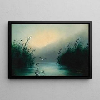 Karl Wilhelm Diefenbach - Seagull in Reeds.webp