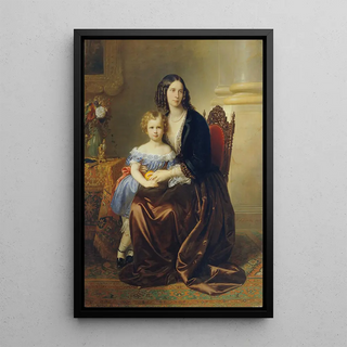 Karl von Blaas - Leonie Grfin Lanckoroska geb Grfin Potocka mit ihrem Sohn Karl.webp