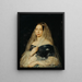 Portrait d'une dame - Karl von Jagemann — kehystetty taideteos seinällä