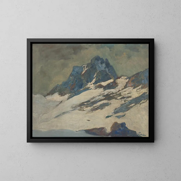 Les Tatras en hiver - Karol Polnyi — kehystetty taideteos seinällä