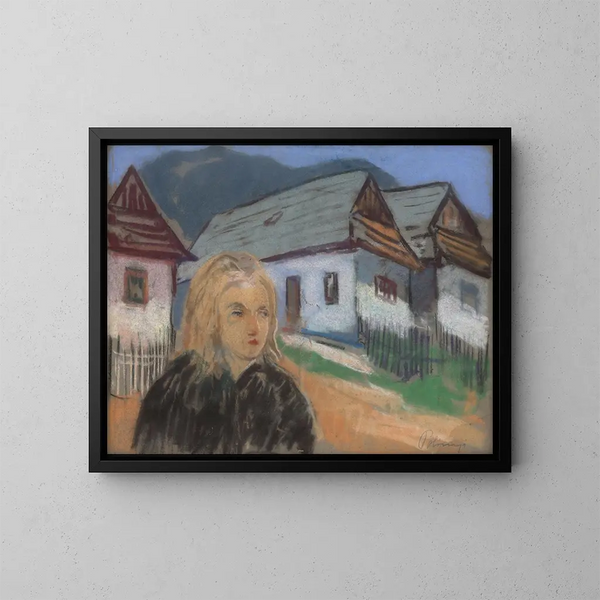 Motif rural - Karol Polnyi — kehystetty taideteos seinällä