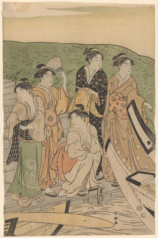 Katsukawa Shunch - Geisha at the Ferry.webp