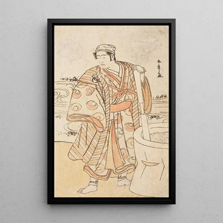 Katsukawa Shunsh - Band Mitsugor I as the Spirit of an Egret Disguised as Cotton Maker Megamagosabur.webp