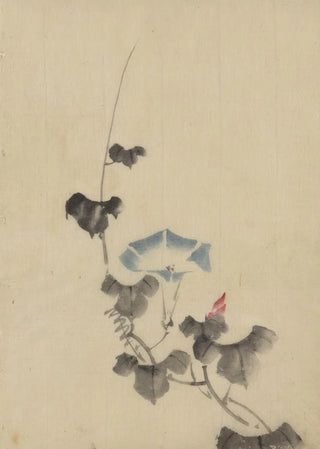 Katsushika Hokusai - Blue blossom of morning glory on vine.webp