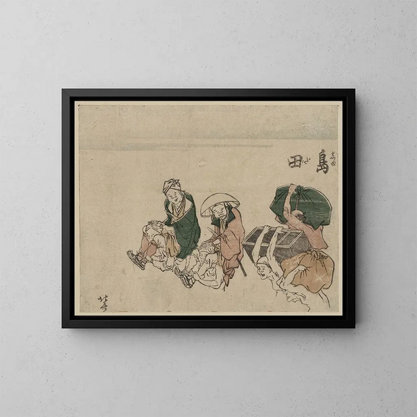 Shimada - Katsushika Hokusai — kehystetty taideteos seinällä