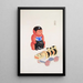 Illustrations collectées de jouets japonais par Kyosen Pl017 - Kawasaki Kyōsen — kehystetty taideteos seinällä