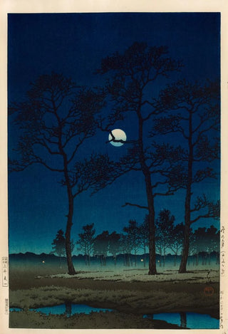 Kawase Hasui - Winter Moon over Toyama Plain.webp