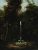 Vue du parc Łazienki avec une fontaine II - Kazimierz Wojniakowski — näkymä teoksesta