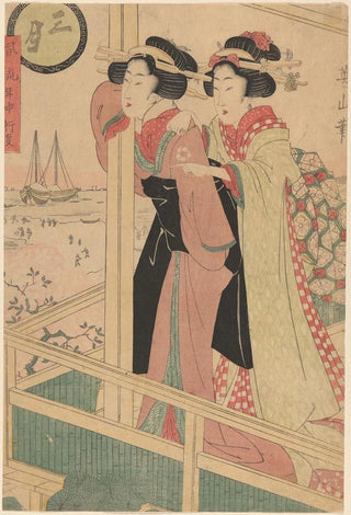 Kikukawa Eizan - Two Women Looking Out at Sea.webp