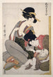 Isä imettämäisillään - Kitagawa Utamaro — näkymä teoksesta