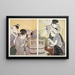Kokkauskohtauksen Daidokoro - Kitagawa Utamaro — kehystetty taideteos seinällä