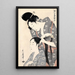 Kampaaja Kamiyui - Kitagawa Utamaro — kehystetty taideteos seinällä