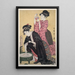 Kingyo Kultakala - Kitagawa Utamaro — kehystetty taideteos seinällä