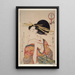 Kiseru o motsu onna Nainen, jolla on piippu - Kitagawa Utamaro — kehystetty taideteos seinällä