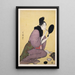 Kuchibeni Huulien maalaus - Kitagawa Utamaro — kehystetty taideteos seinällä