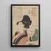 Vihan oppitunti Nikuburi - Kitagawa Utamaro — kehystetty taideteos seinällä