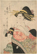 Kauneuden muotokuva Karakoto au Chjiya - Kitagawa Utamaro — näkymä teoksesta