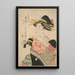 Kauneuden muotokuva Karakoto au Chjiya - Kitagawa Utamaro — kehystetty taideteos seinällä