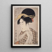 Tenugui-pyyhe - Kitagawa Utamaro — kehystetty taideteos seinällä