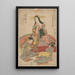 Kolme geishaa - Kitagawa Utamaro — kehystetty taideteos seinällä