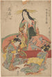 Kolme geishaa - Kitagawa Utamaro — näkymä teoksesta