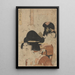Tenugui-pyyhe - Kitagawa Utamaro — kehystetty taideteos seinällä