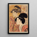 Kaksi kaunottarta bambun kanssa - Kitagawa Utamaro — kehystetty taideteos seinällä