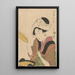 Nainen keittämässä ruokaa - Kitagawa Utamaro — kehystetty taideteos seinällä